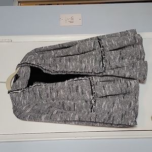 Lane Bryant peplum boucle open blazer